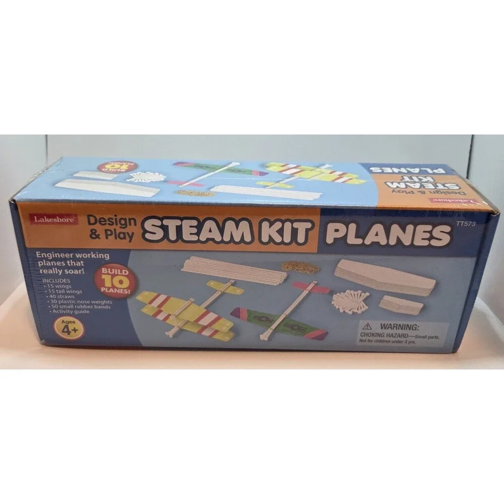 Lakeshore Design & Play Steam Kit Planes Build 10 Planes Factory Sealed